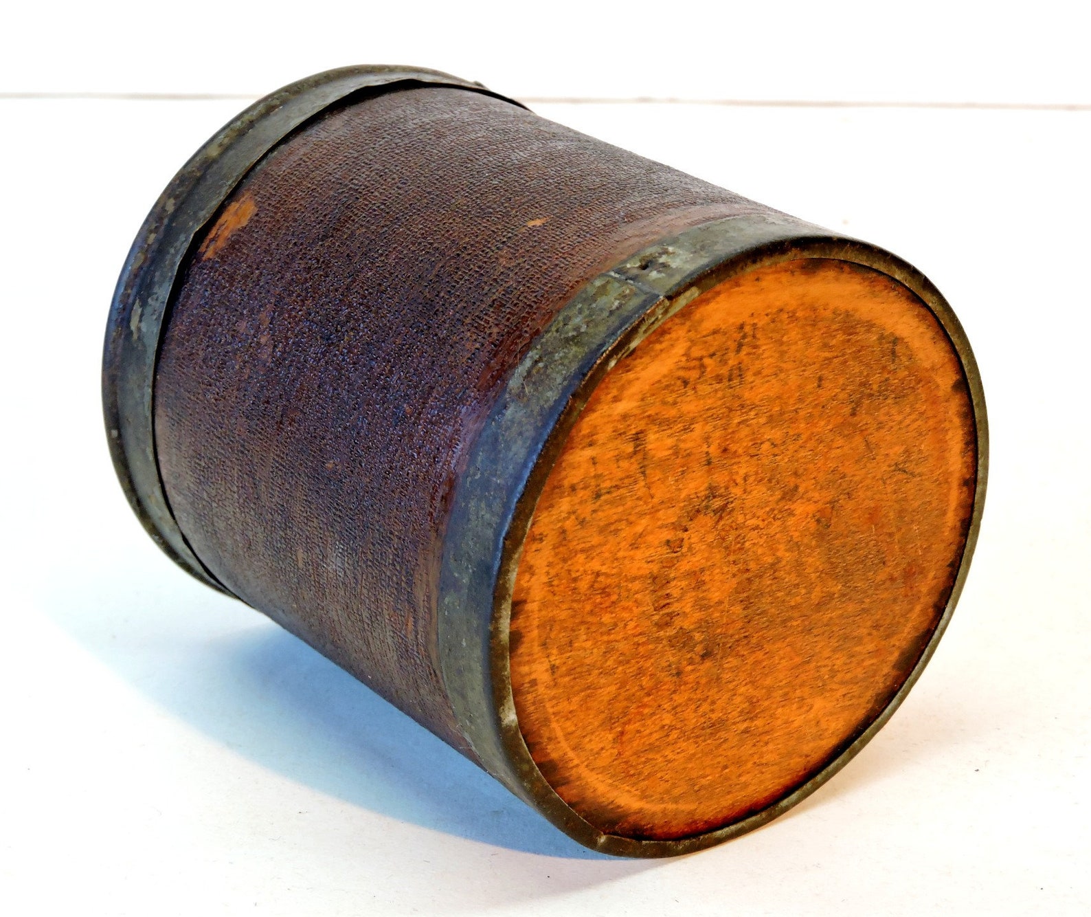 Antique Wood Storage Container with Lid Red Wood Rustic Etsy