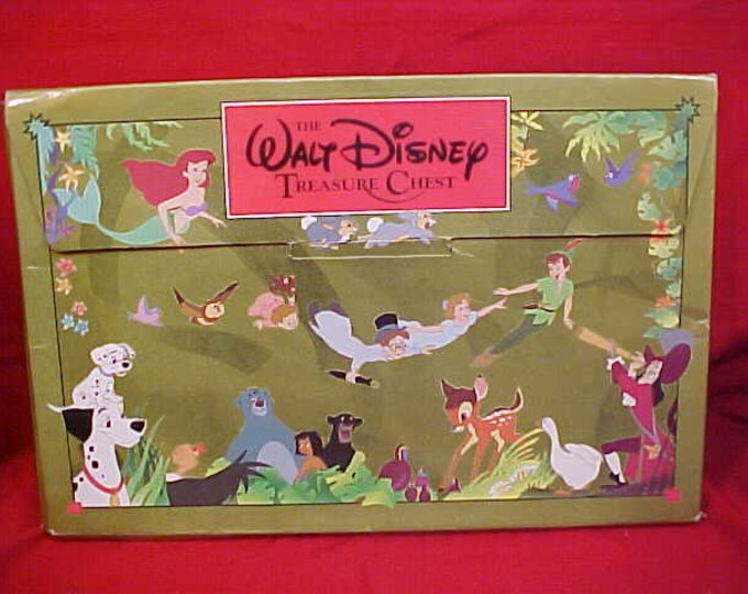 Walt Disney Treasure Chest Large Format Children's 4 Books and Folio Etsy