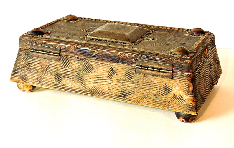 Jewelry Box Vanity Box Antique 1910s Celluloid Silk Lining Etsy