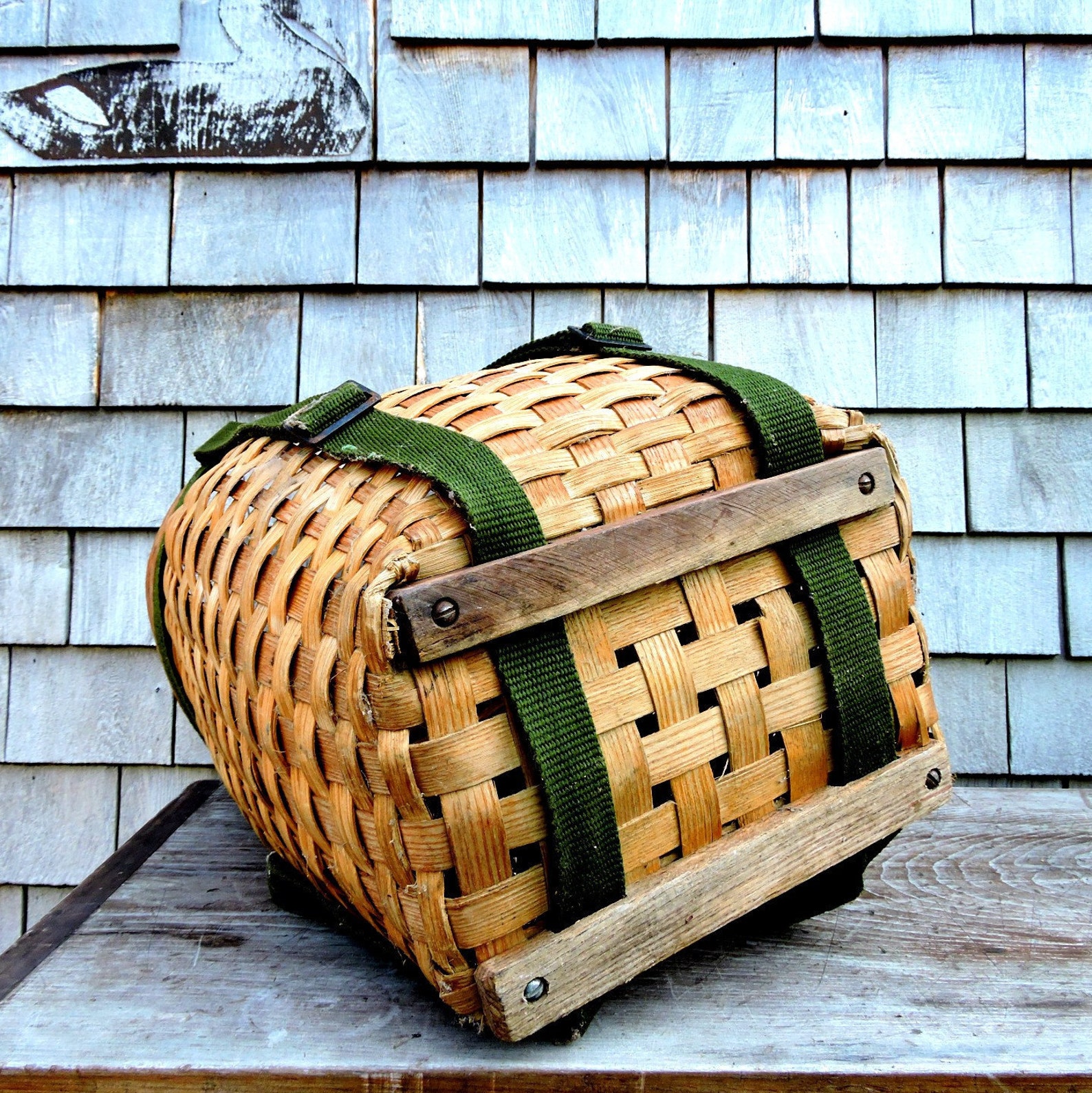 Maine Trapper Basket Adirondack Pack Basket Canoe Storage Etsy