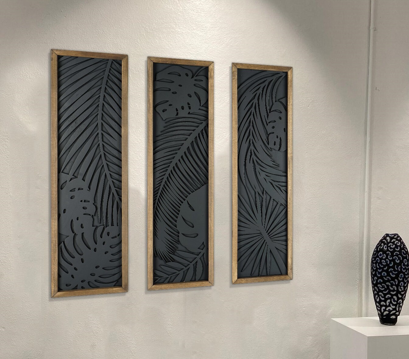 3 Set Wood Flower Wall Art Set , Flowers Wooden Wall Art Set ,modern ...