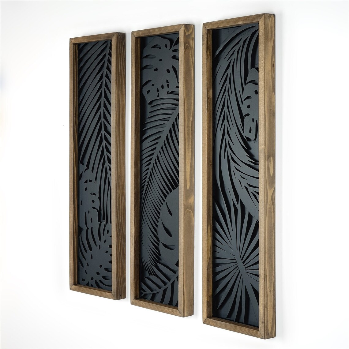 3 Set Wood Flower Wall Art Set , Flowers Wooden Wall Art Set ,modern ...