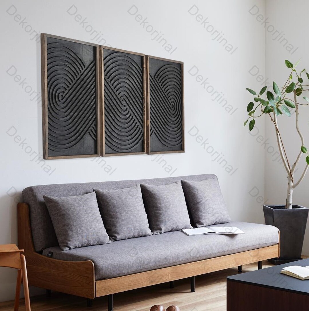 Large Geometric Wooden Wall Art Set geometric Wooden Wall Art - Etsy