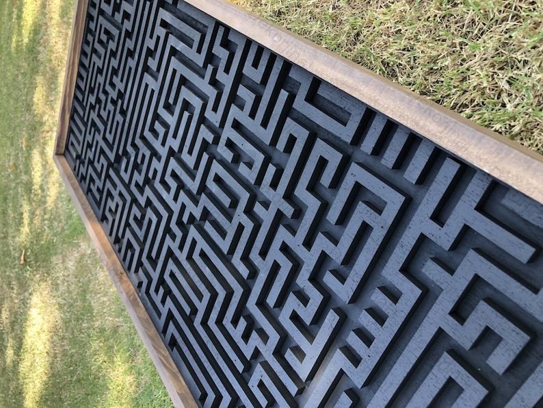Wood Maze Wall Art, Wall Art Long Maze Wood Wall Decor,bedroom Wall ...