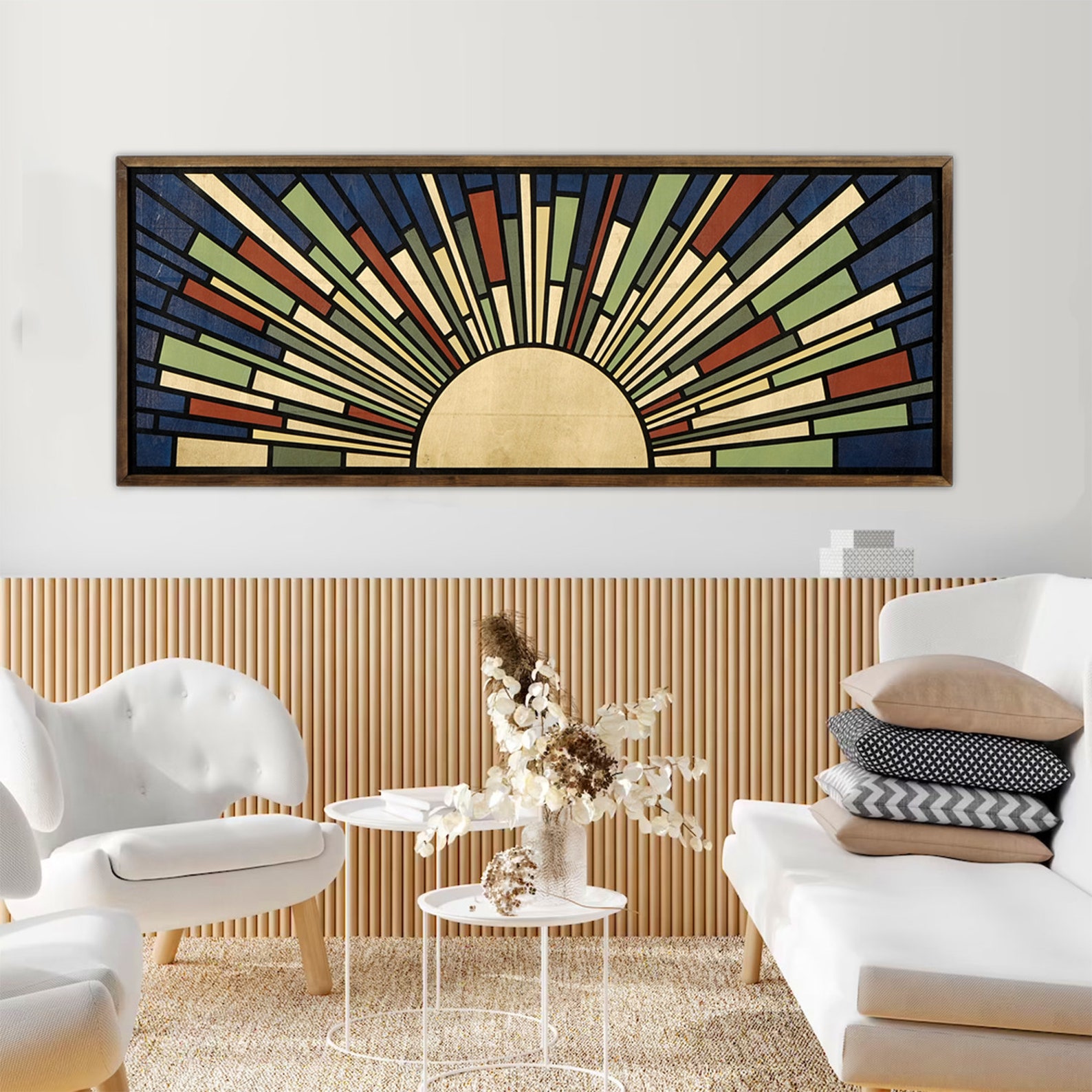 Boho Wood Wall Art Wall Art Long Sunlight Wood Wall Decor - Etsy