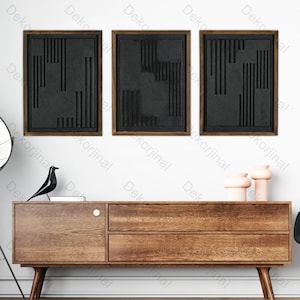 3 Set Wood Geometric Wall Art Set ,Minimalist Wood Wall Art,Bedroom Wall Art,Wood Wall Panels,Hanging Headboard,Geometric wood wall decor,