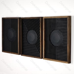 3 Set Wood Geometric Wall Art Set ,Modern Wood Wall Art,Bedroom Wall Art,Wood Wall Panels,Hanging Headboard,Geometric wood wall decor,