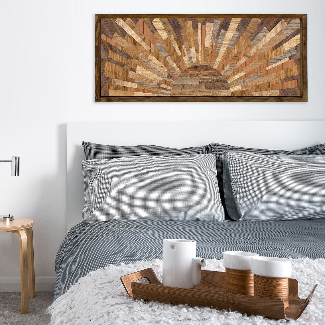 Wood Frame UV Print Wood Wall Art Wood Wall Decor Bedroom Etsy
