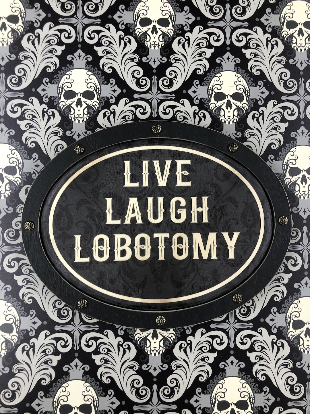 Live Laugh Lobotomy Wall Plaquevintage Witchwitch Home Decordark