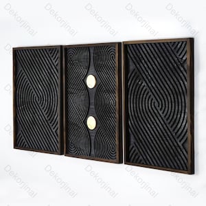 3 Set Wood Geometric Wall Art Set , Minimalist Wood Wall Art Set ,Modern Wood Wall Art,Bedroom Wall Art,Wood Wall Panels,Hanging Headboard,