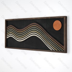 Geometrische kleur houten muur kunst, geometrische slaapkamer muur hangende houten frame muur kunst, met de hand geschilderde hout moderne abstracte muur kunst, moderne kunst