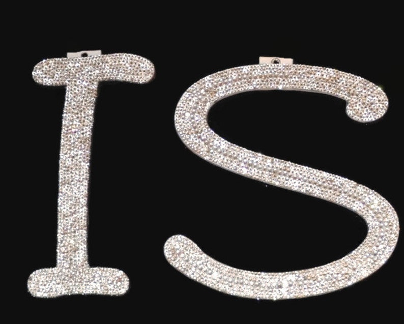 Rhinestone Silver Bling Decorative Wall Letters Nursery Etsy