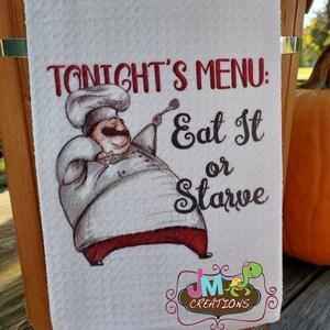 16&quot;x24&quot; Eat It or Starve Waffle Towel