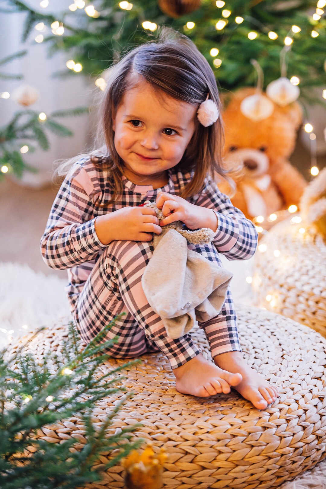 Pink Tartan Plaid Pyjamas Christmas Baby Pajama Set Toddler Etsy