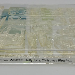 IN THE VAULT *** Papertrey Ink Stamp Sets - Holly Jolly, Christmas Blessings and Take Three: Winter