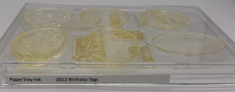 IN THE VAULT *** Papertrey Ink Stamp Set 2012 Birthday Tags