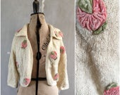 1950's RARE' Ethel Of Beverly Hills' Cardigan | SZ M | Ribbon Work