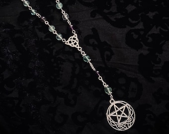SABBAT Handmade Fluorite Pentacle Rosary