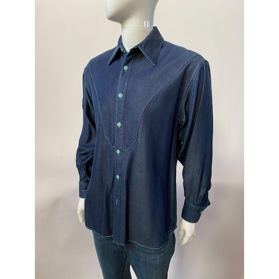 Stubbs Collection Chambray Western Shirt