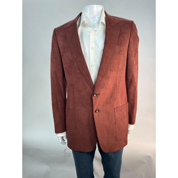 Weiss-Goldring Union USA Made Vintage Sports Coat Size 40 Brown Ultra Suede