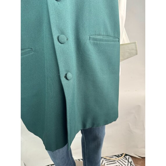 Giorgio B Tunic Vest With Collar Size 48 Green Po… - image 7