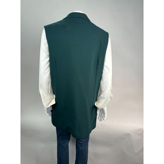 Giorgio B Tunic Vest With Collar Size 48 Green Po… - image 4