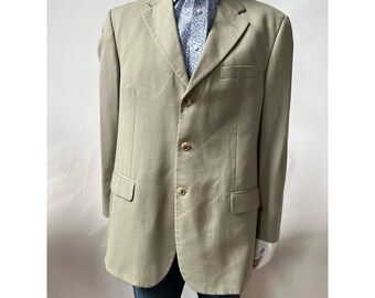Linea Uomo Altinyildiz Mens Suit Jacket Gray Wool Lined Notch Lapel Vintage 44R