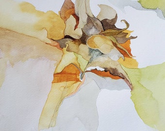 Fall Series " Autumn Melody " one of a kind original watercolor.