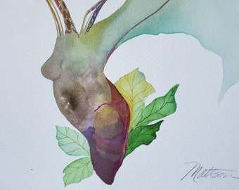 SALE  Emergence Series " Growth Spurt" one of a kind original watercolor