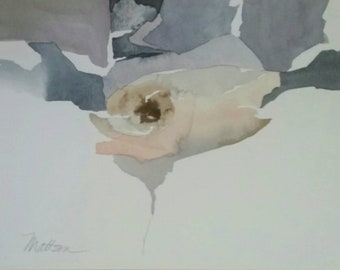 Untethered Series  "Cloudburst" one of a kind watercolor on 140lb Canson paper.