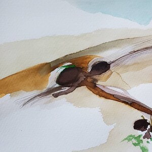 Untethered Series Just a Touch of Spring one of a kind original watercolor. image 2