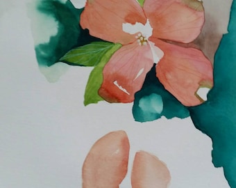 SALE: Untethered Series             "Dogwood on my Mind" one of a kind original watercolor.