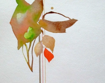 SALE     Zen Impressions:  " Simple Pleasures"  original one of a kind watercolor