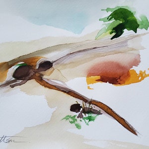 Untethered Series Just a Touch of Spring one of a kind original watercolor. image 1