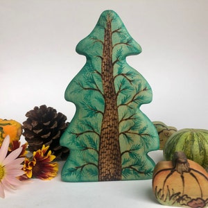 Made to Order, Poplar Wood Pine Tree, Waldorf Nature Table Decor, Natural, Wooden Toy Forest, Wooden Dollhouse Evergreen Tree, All Seasons image 5