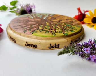 MADE TO ORDER, Base Only Simple Gifts Original Design Perpetual Calendar // Nature Table // Waldorf Education // Four Seasons // Calendar