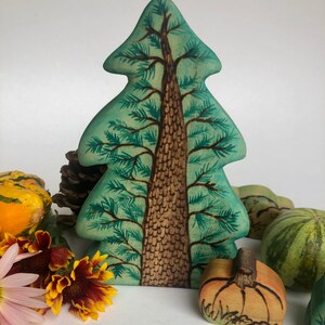 Made to Order, Poplar Wood Pine Tree, Waldorf Nature Table Decor, Natural, Wooden Toy Forest, Wooden Dollhouse Evergreen Tree, All Seasons image 9