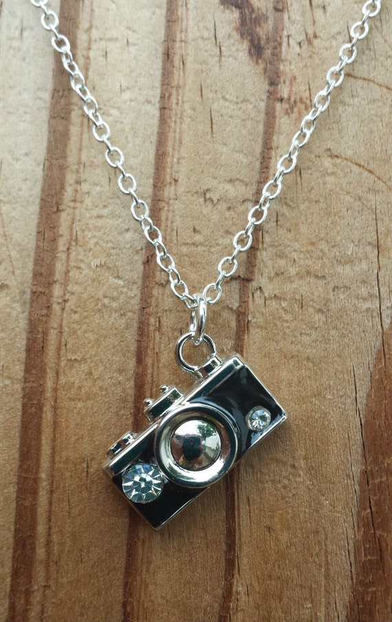 Items similar to Camera Necklace Camera Charm Necklace on Etsy