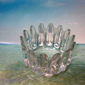 Orrefors Medium Princess Bowl, Clear Crystal, 1970s, Sven  Palmquvist, Sweden