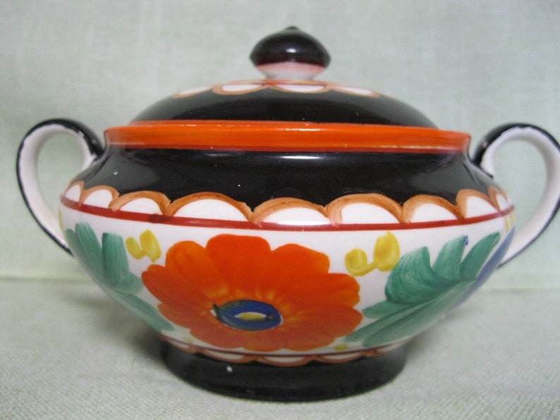 Mrazek Czech Peasant Pottery Early Black Bird Mark Teapot ...