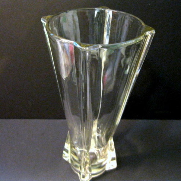 Rocket Vases, Clear Glass, Amber Glass.  Anchor Hocking  1960's