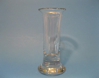 Holmegaard, Denmark, Clear Crystal Cylinder,  Bloomster Vase, Per Luken Design