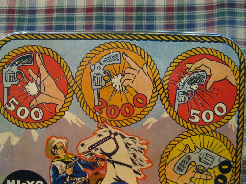 Made for Rubber Suction Darts C Marx U.S.A Lone Ranger Tin Target Toy Double Sided, 1938