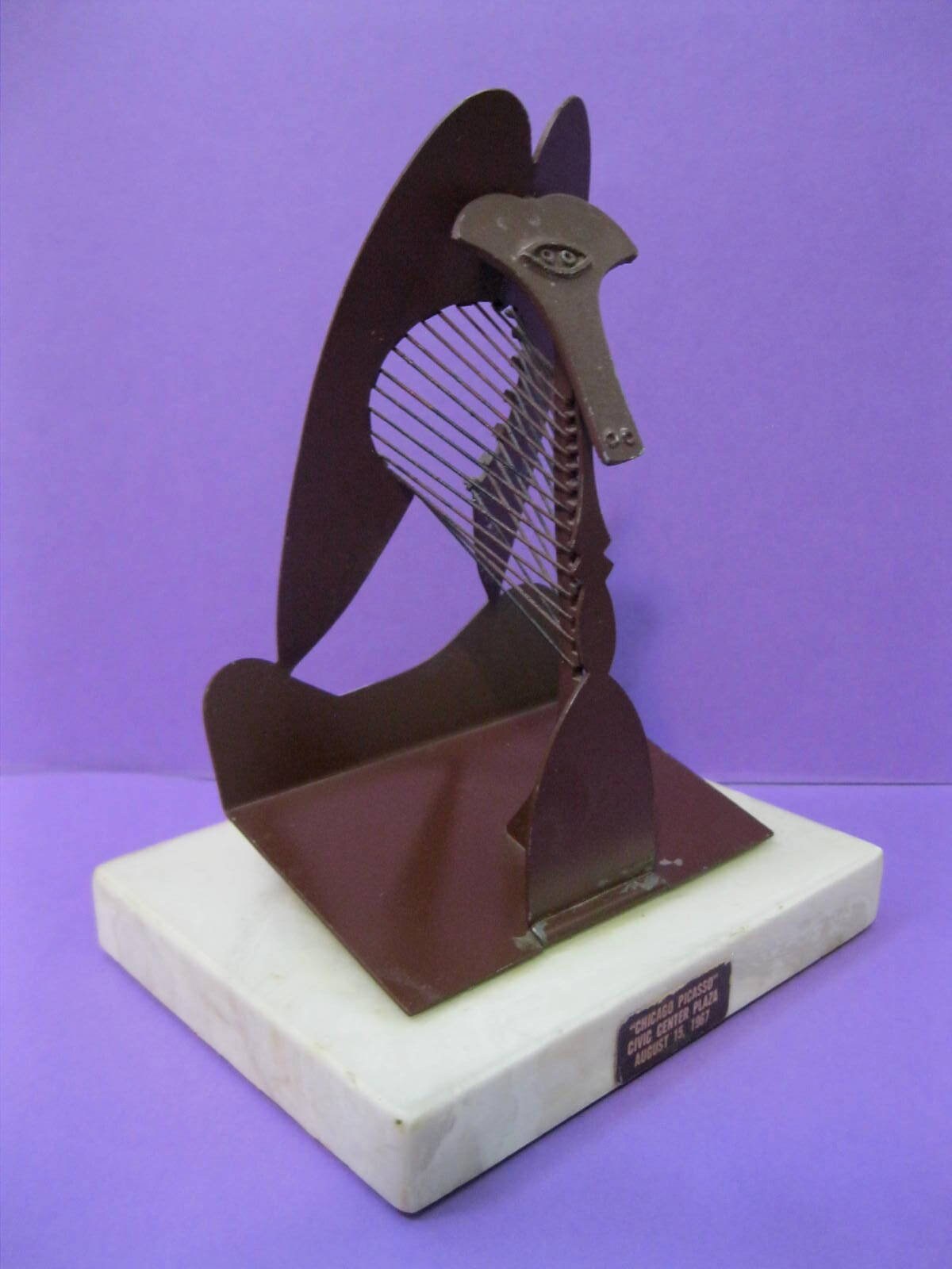 Chicago Picasso Statue Replica 1967, Cubist Sculpture, Original 