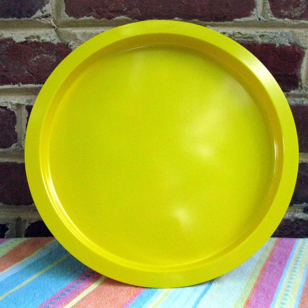 Dansk Yellow Melamine  Plate, Large, 10 1/2" Gunnar Cyren 1970's