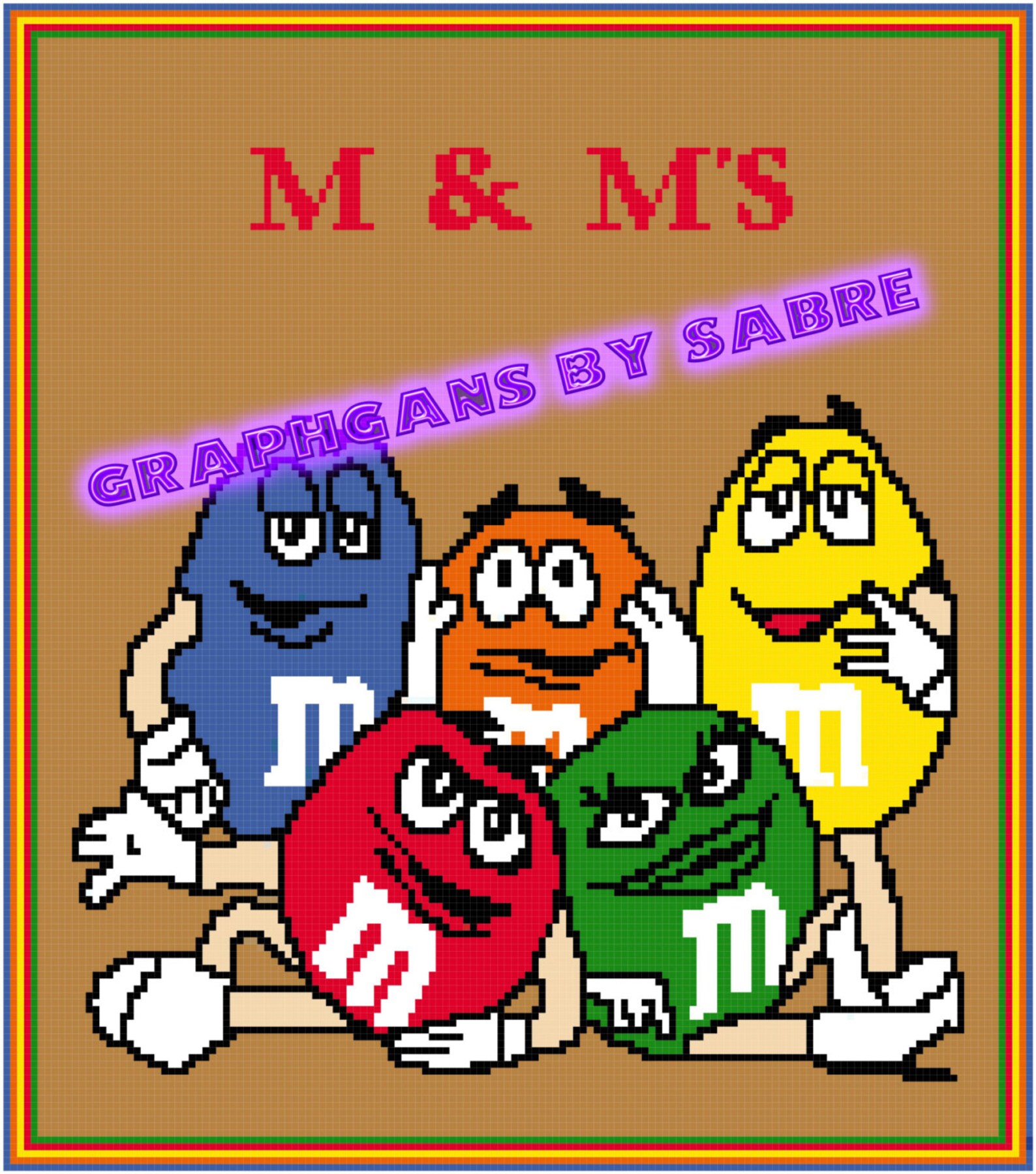 M & M Guys Crochet Afghan Graph Pattern Graphghan Etsy