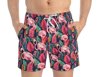 Flamingo Print Badehose