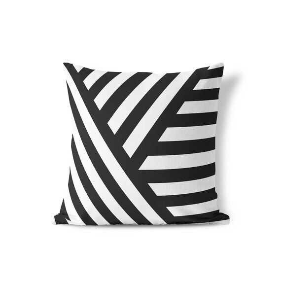 Striped Decorative Pillow Pattern Luxury Bold Modern Etsy