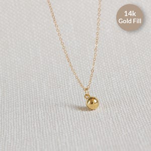 Gold chain with ball pendant: 14k Gold Filled