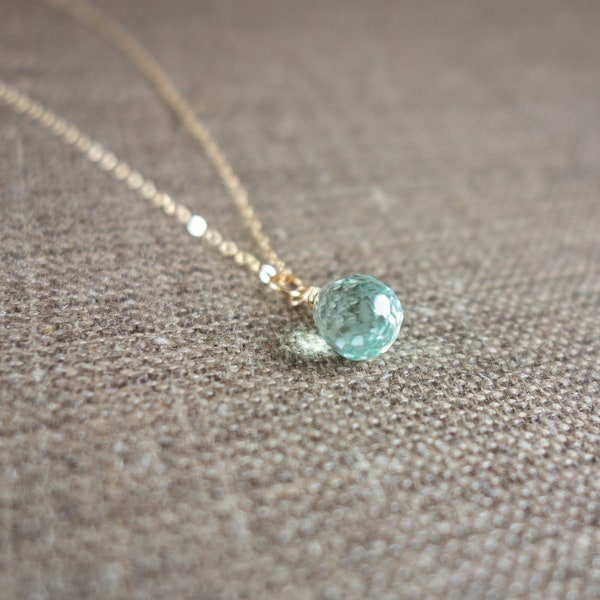 Mint Green Necklace | Green Amethyst Necklace | Green Sage necklace | Blue Mint Necklace | Elegant gift for her | Gift for wife | "La Mer"